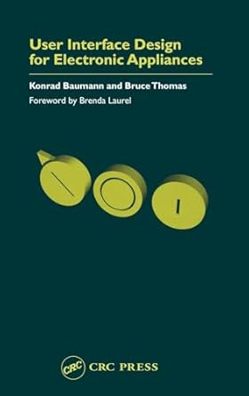 user interface design of electronic appliances 1st edition konrad baumann ,bruce thomas 0415243351,