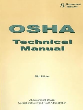 osha technical manual 1st edition staff occupational safety and health administration 0865876746,