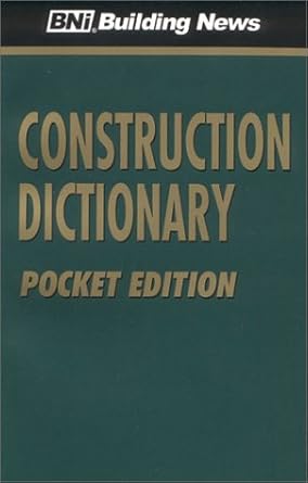 construction dictionary 1st edition building news inc 1557011818, 978-1557011817