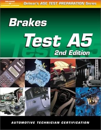ase test prep series automobile automotive brakes 1st edition thomson delmar learning 076683428x,