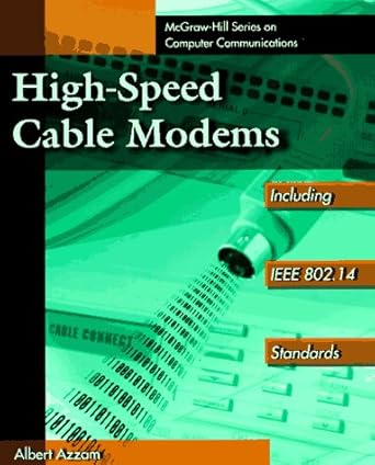 high speed cable modems 1st edition albert a azzam 0070064172, 978-0070064171