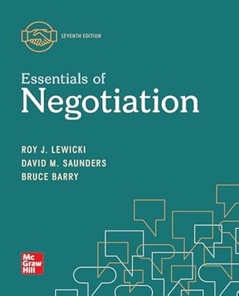 loose leaf for essentials of negotiation 1st edition roy j lewicki ,bruce barry ,david m saunders 1260512568,