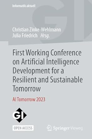 first working conference on artificial intelligence development for a resilient and sustainable tomorrow ai
