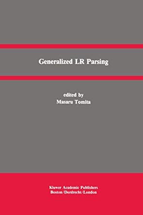 generalized lr parsing 1st edition masaru tomita 0792392019, 978-0792392019