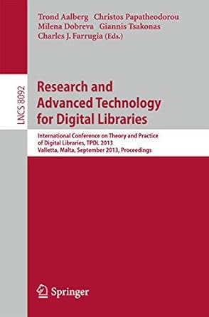 research and advanced technology for digital libraries international conference on theory and practice of