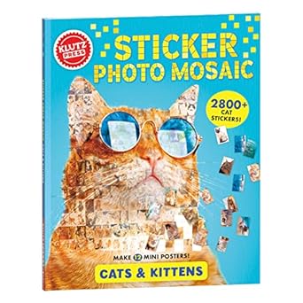 klutz sticker photo mosaic cats and kittens small 1st edition editors of klutz 1338792733, 978-1338792737