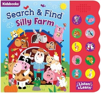 search and find silly farm 10 button sound board book for toddlers and children educate engage and identify