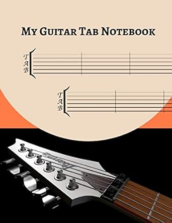 my guitar tab notebook blank music sheet journal 6 string guitar chord and tablature great gift idea for
