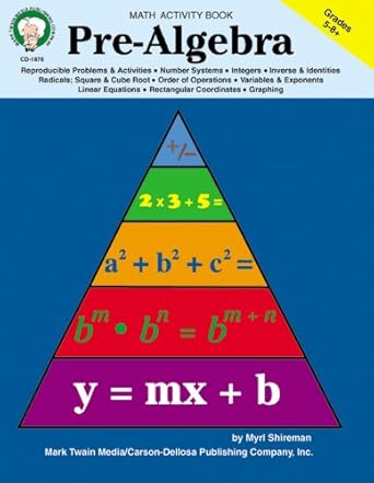 pre algebra grades 5 8 1st edition myrl shireman 1580370640, 978-1580370646
