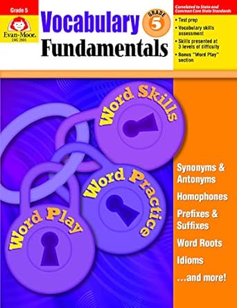 vocabulary fundamentals grade 5 1st edition evan moor 1608236625, 978-1608236626