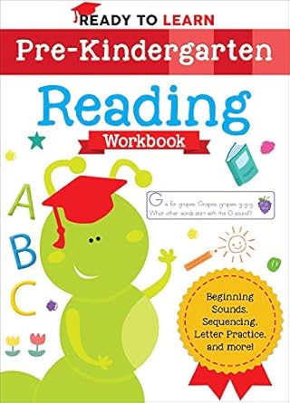 ready to learn pre kindergarten reading workbook beginning sounds sequencing letter practice and more 1st