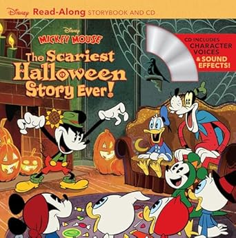 disney mickey mouse the scariest halloween story ever readalong storybook and cd 1st edition disney books