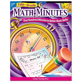creative teaching press math minutes book grade 5 0 25 h x 11 l x 8 5 w 1st edition sarah fornara 1574718169,