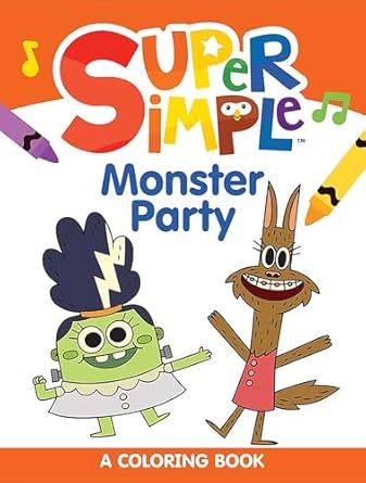 super simple monster party coloring book 1st edition super simple dover publications 0486854825,
