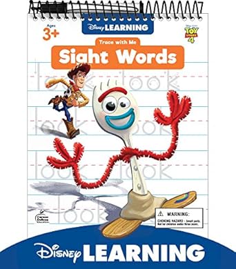 disney learning toy story 4 trace with me wipe clean sight words activity book for kids ages 3+ tracing sight