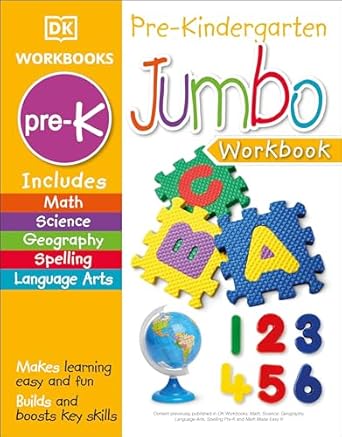 jumbo pre kindergarten workbook 1st edition dk publishing 0744032962, 978-0744032963