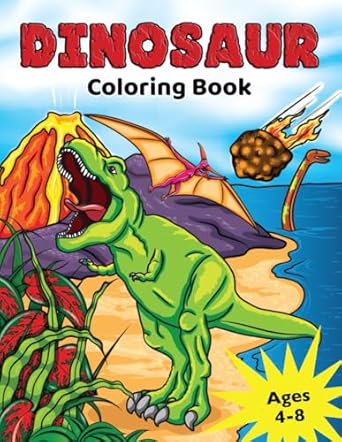 dinosaur coloring book for kids ages 4 8 prehistoric dino colouring for boys and girls 1st edition golden age