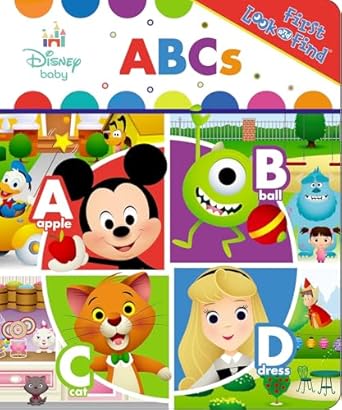 disney baby mickey mouse dumbo and more abcs first look and find pi kids 1st edition editors of phoenix