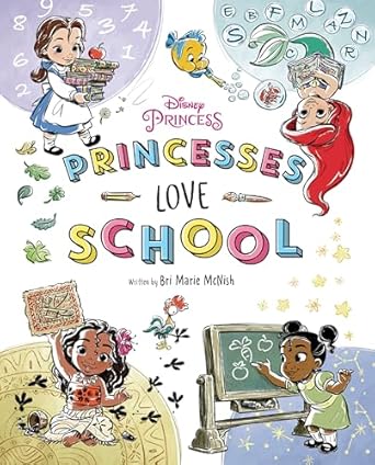 disney princess princesses love school 1st edition bri marie mcnish 1368094651, 978-1368094658