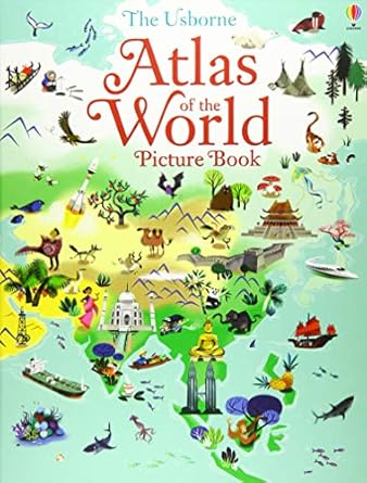 atlas of the world picture book 1st edition sam lake 1409599884, 978-1409599883