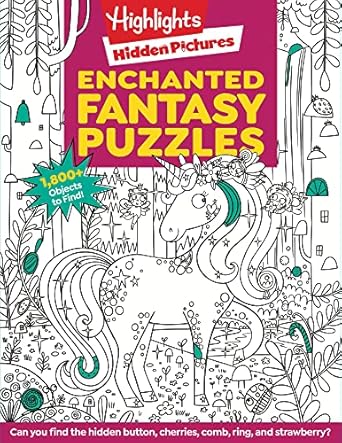 enchanted fantasy puzzles seek and find puzzle book fantasy themed puzzles with enchanted forest unicorns