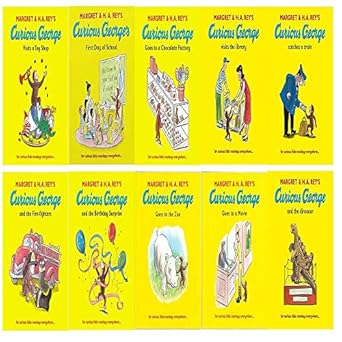 curious george the monkey 10 books set collection by margret rey 1st edition margret rey ,h a rey 9526539524,