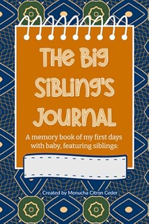 the big siblings journal a memory book of my first days with baby 1st edition menucha citron ceder
