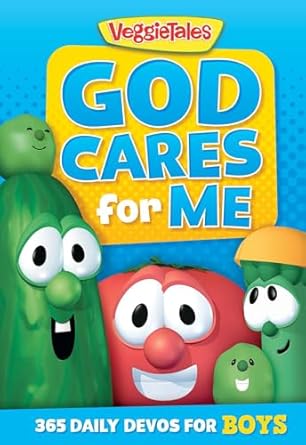 god cares for me 365 daily devos for boys 1st edition veggietales 1546007008, 978-1546007005