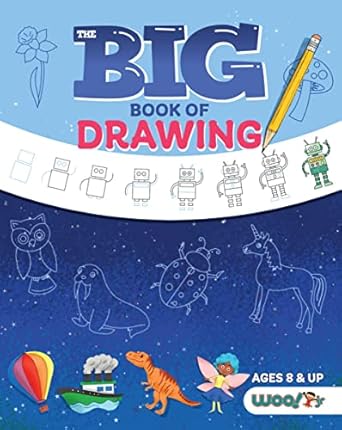 the big book of drawing over 500 drawing challenges for kids and fun things to doodle 1st edition woo jr kids