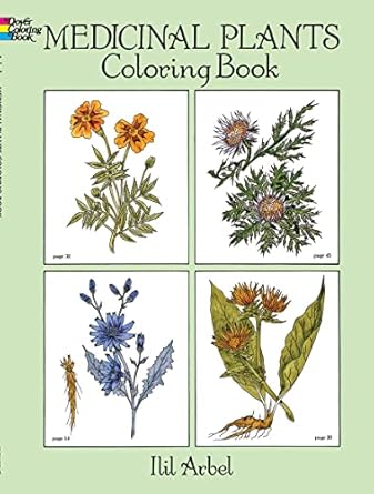medicinal plants coloring book 1st edition ilil arbel 0486274624, 978-0486274621