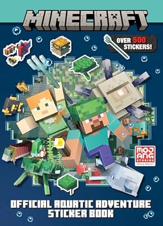 minecraft official aquatic adventure sticker book 1st edition stephanie milton ,random house 0593123719,