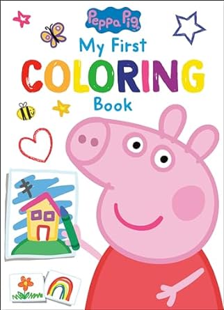 peppa pig my first coloring book 1st edition golden books 0593308522, 978-0593308523