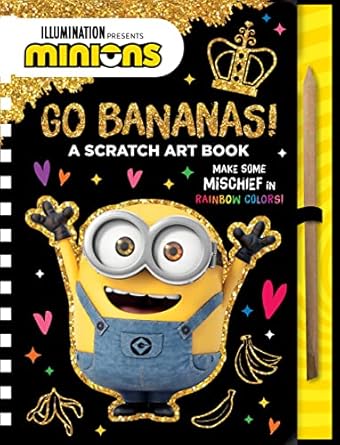 minions go bananas a scratch art book 1st edition illumination entertainment 0316628158, 978-0316628150