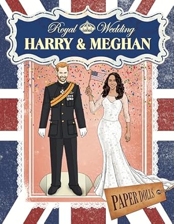 royal wedding harry and meghan paper dolls 1st edition random house 0525707220, 978-0525707226