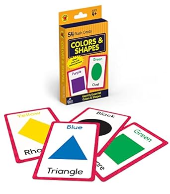 carson dellosa 54 colors and shapes flash cards toddler learning flashcards for kids ages 4 and up