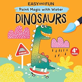 easy and fun paint magic with water dinosaurs paintbrush included mess free painting for kids 4 6 to create a