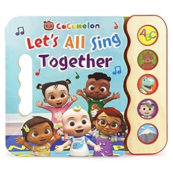 cocomelon lets all sing together 5 button song book sing and read toy book with jj and friends 1st edition