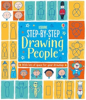 step by step drawing people a simple and easy drawing book for kids featuring superheroes ballerinas mermaids