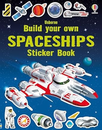 build your own spaceships sticker book build and customize spaceships inspired by science fiction in this