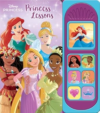 disney princess moana ariel cinderella and more princess lessons sound book pi kids 1st edition pi kids