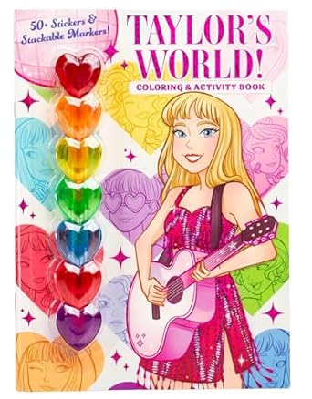 taylors world coloring and activity book with 7 heart shaped stackable markers 1st edition delaney foerster