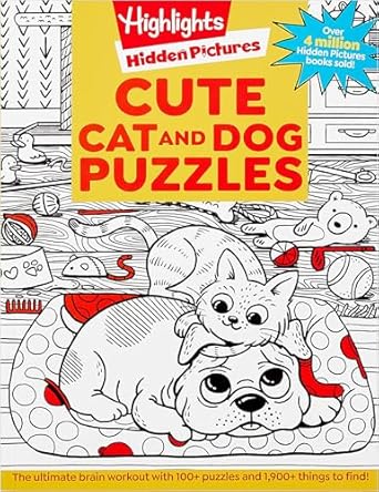 cute cat and dog puzzles cute cat and dog puzzles cat and dog puzzles activity book for kids with 144 pages