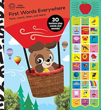 baby einstein first words everywhere point match listen and learn 30 button animal sound book pi kids 1st