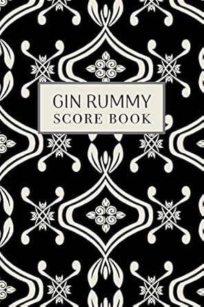 gin rummy score book 6x9 110 pages keep track of scoring card games black 1st edition ostrich lane co