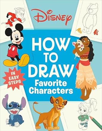 disney how to draw favorite characters 1st edition dk 0593969278, 978-0593969274