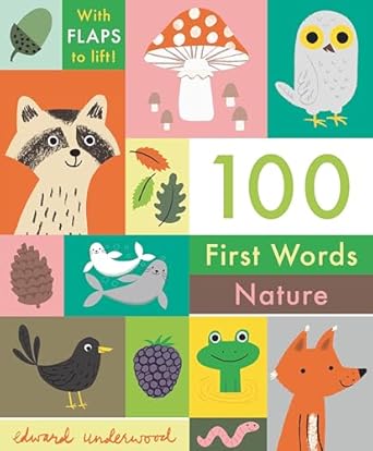 100 first words nature with flaps to lift 1st edition edward underwood 1536229792, 978-1536229790