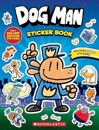 dog man official sticker book 1st edition scholastic 1546147586, 978-1546147589