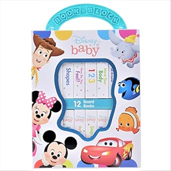 disney baby mickey mouse minnie toy story and more my first library 12 board book set first words shapes