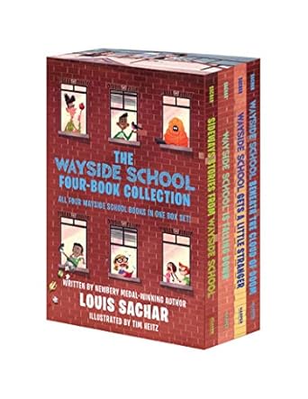 the wayside school 4 book box set sideways stories from wayside school wayside school is falling down wayside