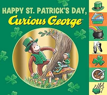 happy st patricks day curious george tabbed board book 1st edition h a rey 0544088883, 978-0544088887